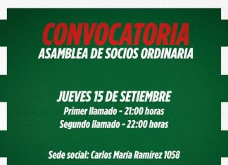 09.09.2022 Cambio de horario de la asamblea del jueves.