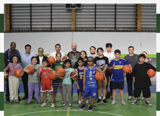 Potencia entregó una pelota por cada chico y chica que hacen básquetbol.